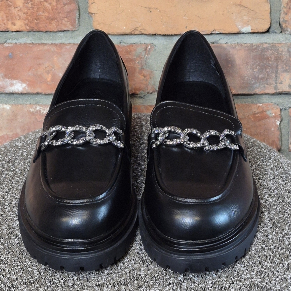 NEW Penn by Penningtons Chunky Chain Loafers Wide Width 11WW - Picture 4 of 11